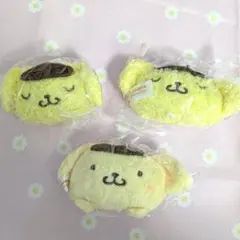 ポムポムプリン　ぬいぐるみチャーム　ガチャ　3個セット