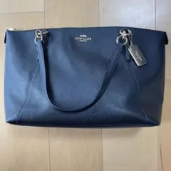 【美品】COACH トートバッグ　レザー黒 肩掛け （A4サイズ）