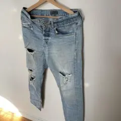 ZARA MAN ダメージデニムパンツ USA 30