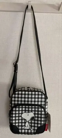 新品　タグ付　SNOOPY スヌーピー チェック ショルダーバッグ