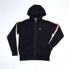 L 極美品　FILA フィラ　パーカー　ジャージ　レディース　ブラック　黒ピンクのサムネイル
