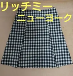 リッチミーニューヨーク　ボックスプリーツ　スカート　ひざミニ丈スカート　美品のサムネイル