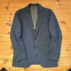 ORIHIKA ネイビー チェック柄 テーラードジャケット　A4サイズ