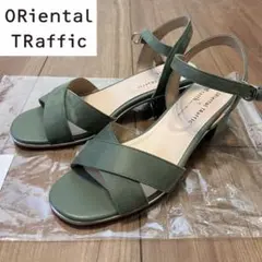 earth × ORiental TRaffic スエード サンダル グリーン