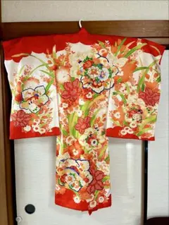 正絹 女の子 産着 初着 お宮参り 七五三 3歳 7歳 着物 掛け着 刺繍のサムネイル