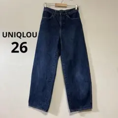 Uniqlo U ワイドフィットカーブジーンズ 26 濃紺 425520