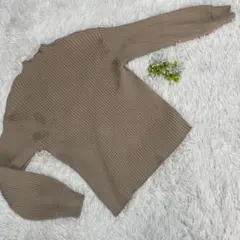 〖GLOBALWORK〗 訳あり ベージュ ニット アウター Mサイズ