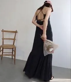 CREDONA バックデザインシャーリングキャミOP