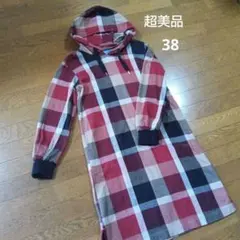 超美品 ブルーレーベルクレストブリッジ フード付きワンピース 38 バーバリー