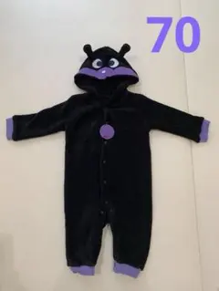 バイキンマン　フード付き着ぐるみ 黒紫