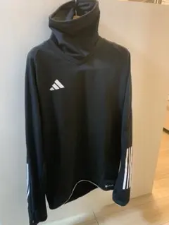 【寸法写真追加】adidas タートルネックウェア ブラック　サッカー　フリース