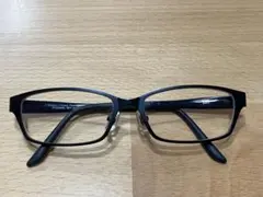 zoff ブルーブラックメタルフレーム　度ありメガネ