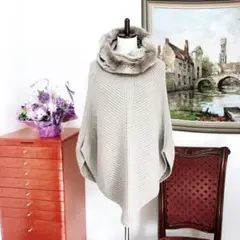 カシミヤ ポンチョ