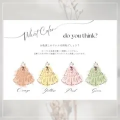 ★あやさま専用★ ドレス色当てクイズ 投票用紙 ドレスあて 結婚式 ウェディング