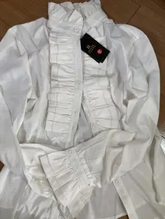 【韓国】　フリルシャツ　レディース　新品　タグ付き　XL