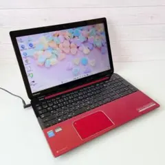 タッチパネル☆爆速SSD512☆i7☆貴重赤PC♪ブルーレイ&カメラ！Win11