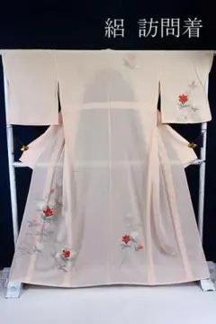 ★専用★絽 付け下げ 夏着物 クリーム系　身丈167.5cm裄丈68cm 訪問着 絽 夏着物 クリームベージュ 身丈164cm 裄丈66.5cm 正絹 - メルカリ