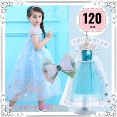 NEW120　エルサ風　プリンセス　ドレス　誕生日プレゼント　女の子　Dハロ
