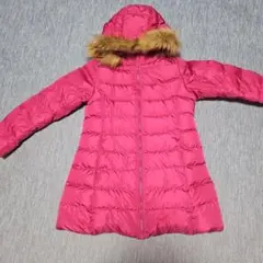 ピンク ファー付きダウンコート