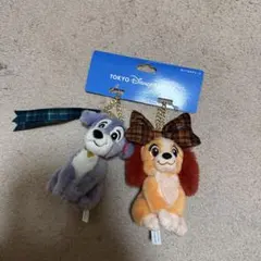 新品タグ付き ディズニー わんわん物語 レディ トランプ ぬいぐるみチャーム