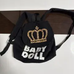 BABYDOLL リュック ブラック クラウン柄のサムネイル