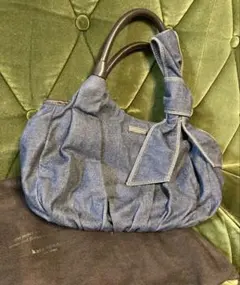 ケイトスペード KATE SPADE ハンドバッグ デニム　リボンモチーフ
