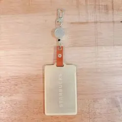 STARBUCKS リール付きパスケース ゴールド