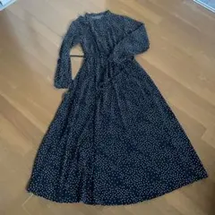 GU ドット柄 ロングワンピース Sサイズ
