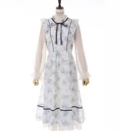 axes femme フローラルレースワンピース