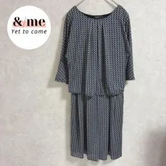 コムサイズム　ワンピース　ブラウス 七分袖ブ2way セットアップ　幾何学柄