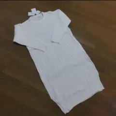 【新品タグ付き】ニットワンピースロング（白）ナイスクラップ