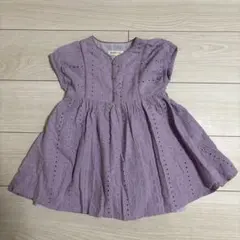 BEAMS mini ラベンダー刺繍ワンピース 90のサムネイル