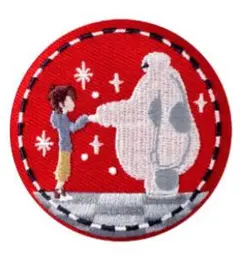 ④Disney Characters 刺繍缶バッジビスケット2 ベイマックス