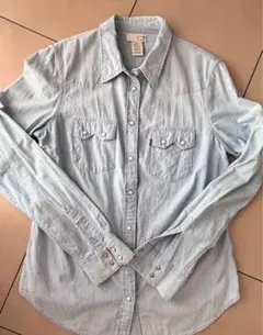 Levi's ライトブルーデニムウエスタンシャツ 長袖