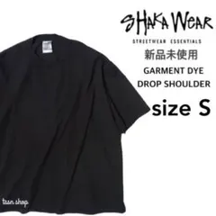 【シャカウェア】新品ガーメントダイドロップショルダーTシャツ ブラック S