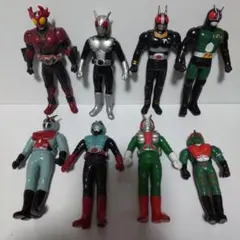 当時物 食玩ソフビセット+ ポピニカ アクロバッター仮面ライダーBLACK