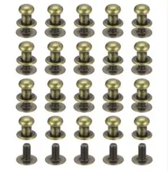 6mm ボールヘッド スタッドリベット スクリューバック 50個 丸頭