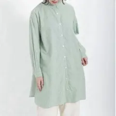 サマンサモスモス＊柄アソートシャツチュニック ストライプシャツ 美品