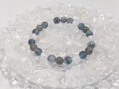 フローライトAAA×ラブラドライトAA×クリスタルAA天然石ブレスレット♪