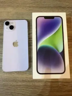 バッテリー89% Apple iPhone 14 256G パープル 箱 つき - メルカリ