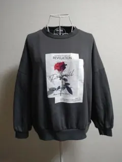 INGNIフラワーフォトスウェットトップス　M フォロー割り引き有り