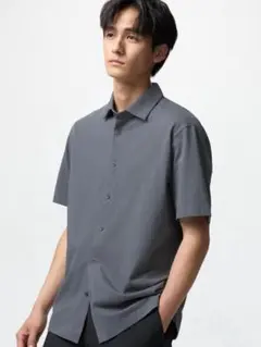 ★美品・即発送★エアリズムコットンフルオープンポロシャツMサイズGLAY