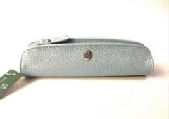 新品未使用　アフタヌーンティー　ペンケース　ワンチャーム　スワロフスキー　本革製