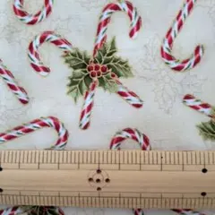 スティックキャンディ柄クリームホワイト地 100cmROBERT KAUFMAN