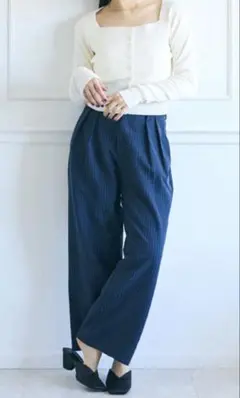 coca ハイゲージニットスクエアカーディガン　アイボリー　L 新品