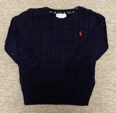 POLO RALPH LAUREN ケーブルニット　24M ネイビー