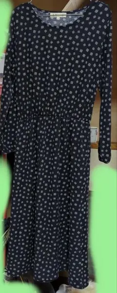 総柄ニットロングワンピース★23つり