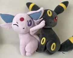 ポケモン　ほぺぴた　ぬいぐるみ　エーフィ　ブラッキー