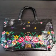 FEILER フェイラー トートバッグ シャノン 花柄 黒 ビニール 巾着
