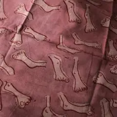 インド綿　ハンドブロックプリント　５０×１０８　足　プリント生地　はぎれ